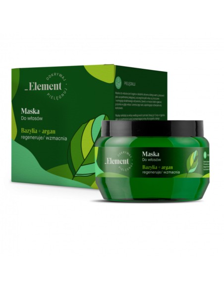 Zestaw na prezent do włosów z bazylią Element - Zestawy do włosów Zestaw na prezent do włosów z bazylią Element 5907618134576 4