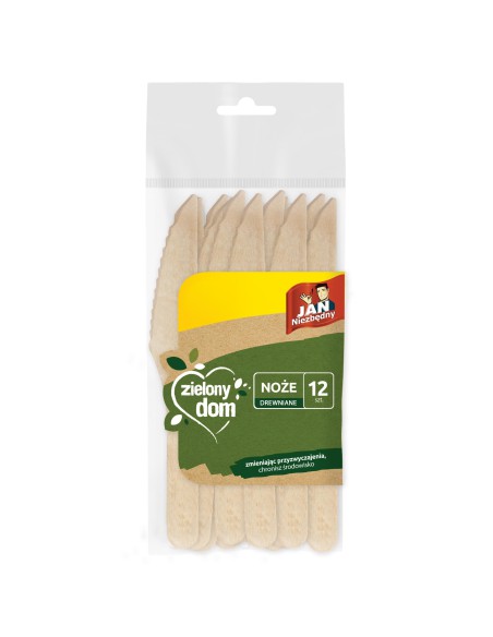 Drewniane ekologiczne noże jednorazowe Jan Niezbędny Zielony Dom, 12 szt. 5900536345819 3