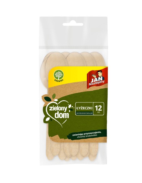 Ekologiczne łyżeczki drewniane Jan Niezbędny Zielony Dom, 12 szt. 5900536345833 3