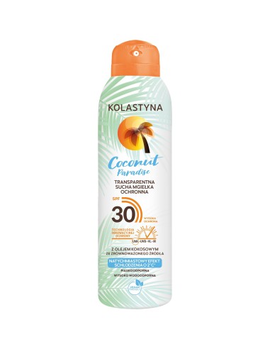 Transparentna sucha mgiełka ochronna SPF 30 Coconut Paradise Kolastyna 150 ml 5900536339115