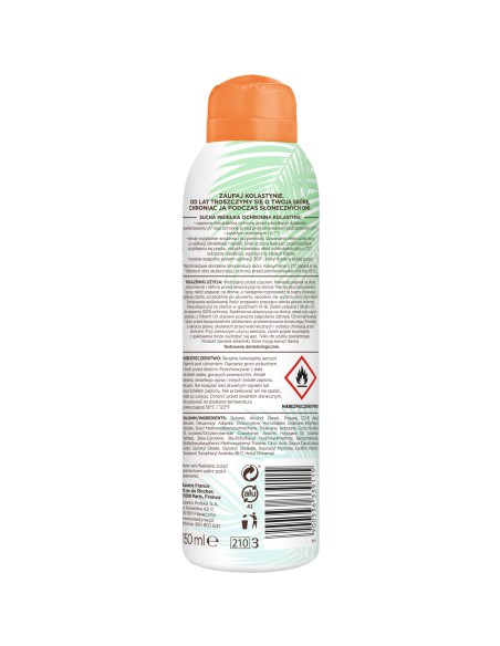 Transparentna sucha mgiełka ochronna SPF 30 Coconut Paradise Kolastyna 150 ml 5900536339115 2