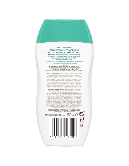 Delikatna emulsja dla dzieci do opalania Kolastyna SPF 50 150 ml 5900536341248 2