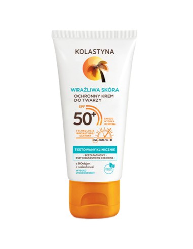 Nawilżający krem ochronny do twarzy Kolastyna SPF 50+ 50 ml 5900536339160