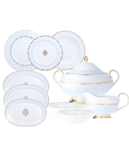 Zdobiony serwis obiadowy dla 6 osób Ćmielów Astra Królewski Błękit, 25 elementów 5902767066990