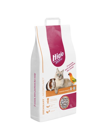 Drewniany żwirek dla kota lub gryzoni 7l Higio 5903856875110 4