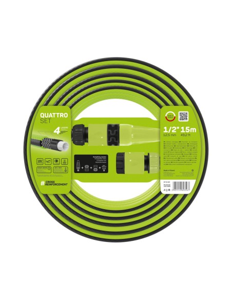 Wąż ogrodowy 1/2" 15m + zraszacz + końcówki Cellfast Quattro 5907512603567 44