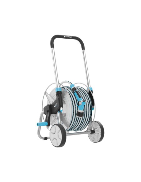 Wózek + wąż ogrodowy 1/2" 25m + zraszacz + końcówki Cellfast 5901828858857 12