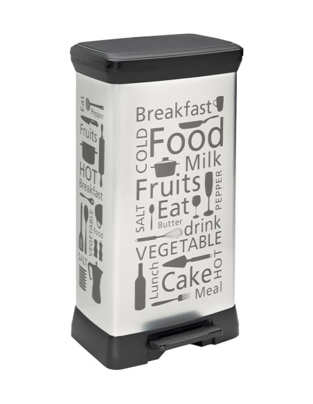 Kosz z pedałem na śmieci 50l metalizowany Curver 3253922162258