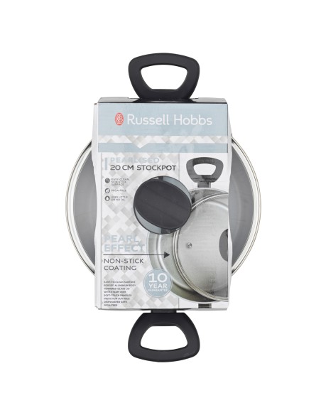 Garnek z pokrywką non-stick o trwałej powłoce Russell Hobbs Pearlised 20cm 5054061314601 3