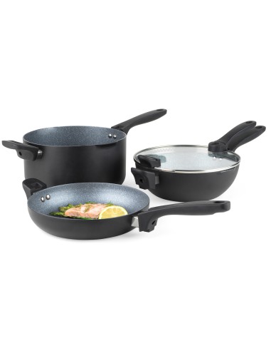 Zestaw Wok Rondel Patelnia Pokrywka Russell Hobbs 4el 5054061315882