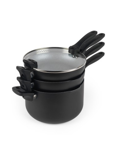 Zestaw Wok Rondel Patelnia Pokrywka Russell Hobbs 4el 5054061315882 2