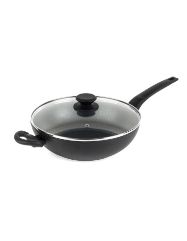 Wszechstronna patelnia wok nieprzywierająca Salter Marble Gold 24cm 5054061355161