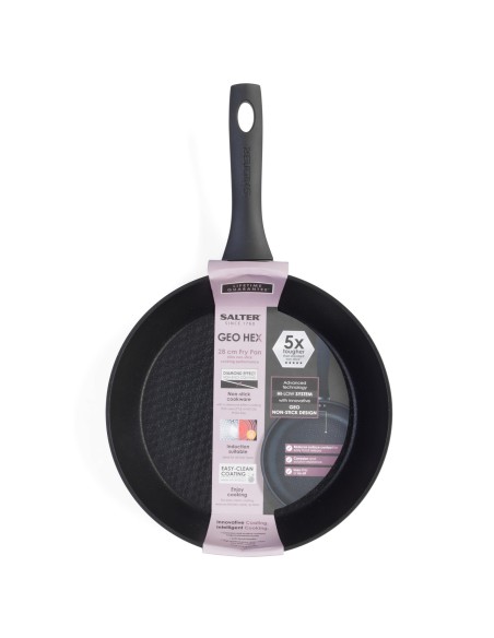 Nowoczesna patelnia do smażenia nieprzywierająca 28cm Salter Geo Hex - Patelnie i woki Nowoczesna patelnia do smażenia nieprzywierająca 28cm Salter Geo Hex 5054061356304 2