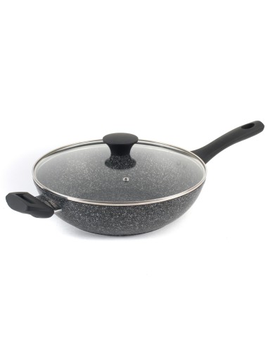 Wok nieprzywierający z pokrywką Salter Megaston Platinum 28cm 5054061173697