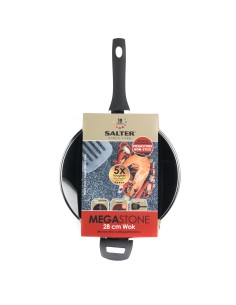 Wok nieprzywierający z pokrywką Salter Megaston Platinum 28cm 5054061173697 2