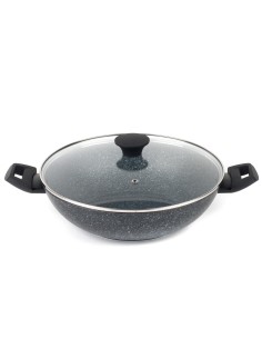 Nieprzywierający wok z pokrywką Salter Megaston Platinum 30cm 5054061192377