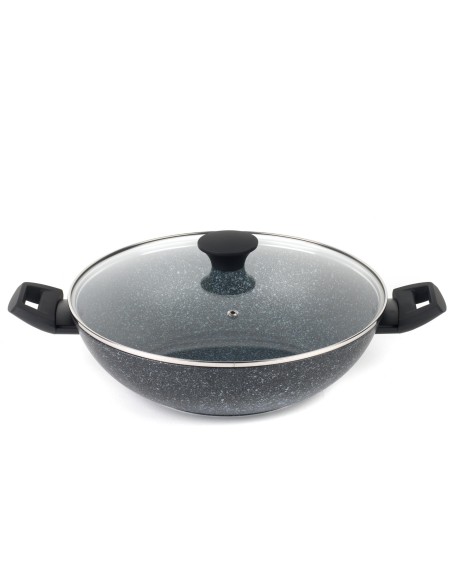 Nieprzywierający wok z pokrywką Salter Megaston Platinum 30cm - Patelnie Nieprzywierający wok z pokrywką Salter Megaston Platinum 30cm 5054061192377