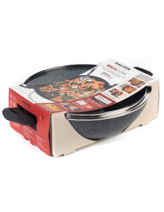 Nieprzywierający wok z pokrywką Salter Megaston Platinum 30cm 5054061192377 2