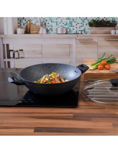 Nieprzywierający wok z pokrywką Salter Megaston Platinum 30cm 5054061192377 3