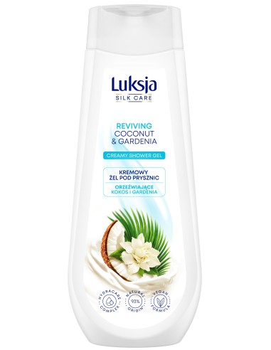 Kokosowy żel pod prysznic gardenia 500ml Luksja Silk Care 5900536348964