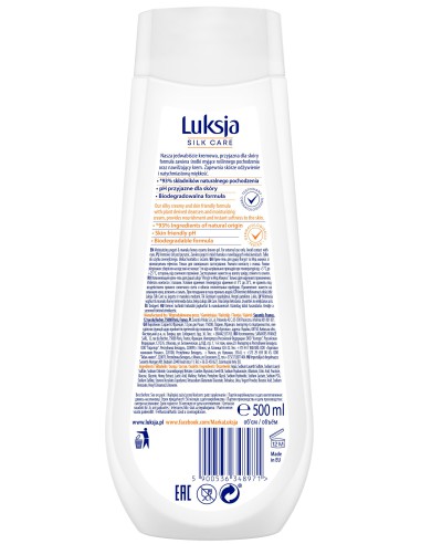 Żel jogurtowy pod prysznic miód manuka 500ml Luksja Silk Care 5900536348971 2