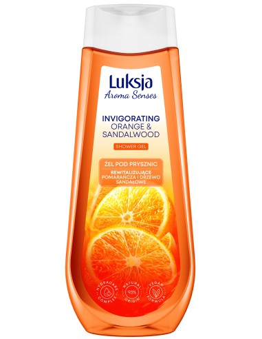 Żel pomarańcza pod prysznic pomarańcza 500ml Luksja Aroma Senses 5900536349015