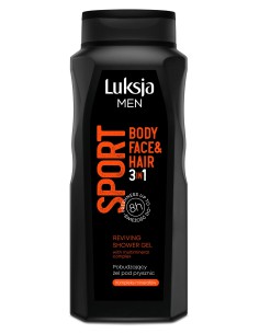 Wielozadaniowy żel pod prysznic męski 3w1 500ml Luksja Men Sport  5900536349022