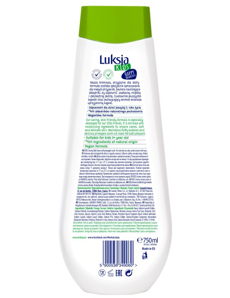 Płyn do kąpieli dla dzieci 750ml Luksja Kids 5900536349060 2