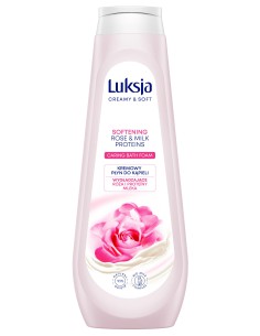 Różany płyn do kąpieli 900ml Luksja Creamy&Soft 5900536349084