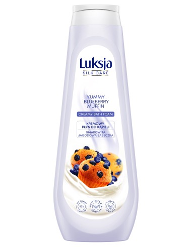 Płyn jagodowa babeczka do kąpieli 900ml Luksja Creamy&Soft 5900536349107