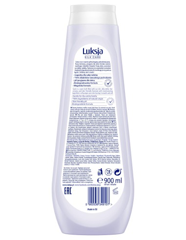 Płyn jagodowa babeczka do kąpieli 900ml Luksja Creamy&Soft 5900536349107 2