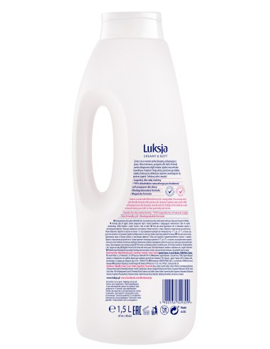 Płyn do kąpieli drogocenne olejki 1500ml Luksja Creamy&Soft 5900536349329 2