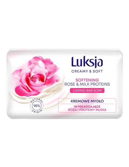 Różane mydło w kostce 90g Luksja Creamy&Soft 5900536348742