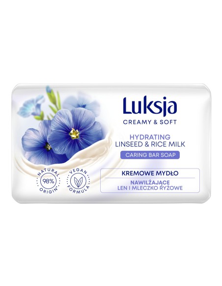 Mydło len w kostce 90g Luksja Creamy&Soft 5900536348759