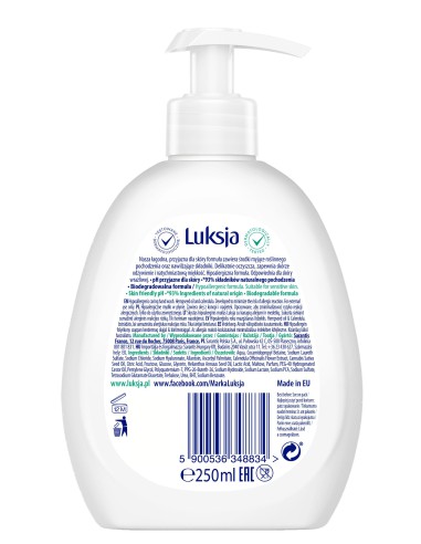 Konopne hipoalergiczne mydło w płynie 250ml Luksja 5900536348834 2