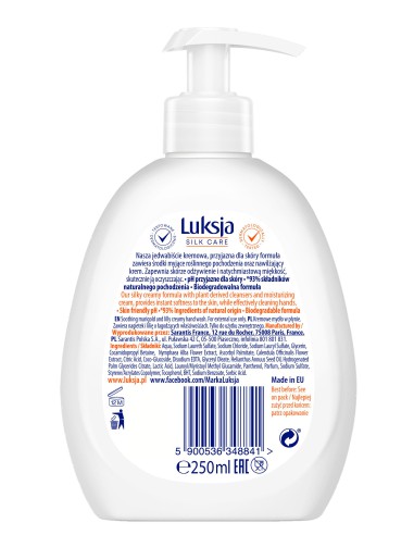 Liliowe mydło w płynie z nagietkiem 250ml Luksja Silk Care 5900536348841 2