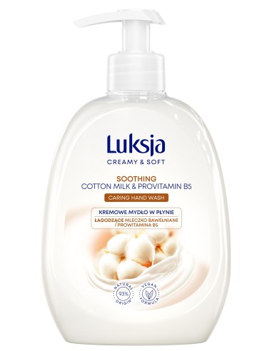 Cotton mydło w płynie 500ml Luksja Creamy&Soft 5900536348872