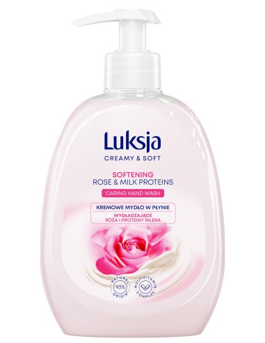 Różane mydło w płynie 500ml Luksja Creamy&Soft 5900536348889