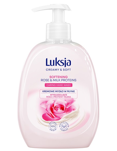 Różane mydło w płynie 500ml Luksja Creamy&Soft 5900536348889