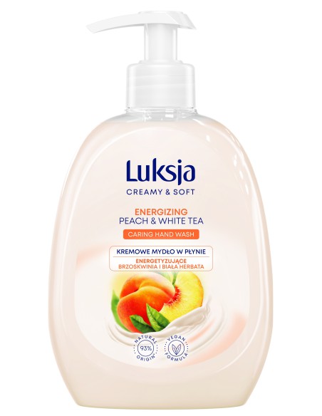 Brzoskwiniowe mydło w płynie 500ml Luksja Creamy&Soft 5900536348926