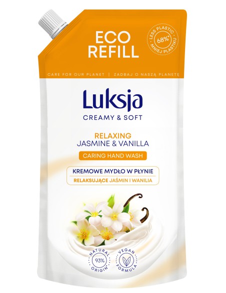 Zapas mydła jaśminowego w płynie 400ml Luksja Creamy&Soft 5900536349176