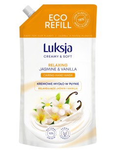 Jaśminowe mydło w płynie zapas 900ml Luksja Creamy&Soft 5900536349237
