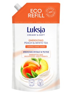 Zapas mydła w płynie brzoskwinia 900ml Luksja Creamy&Soft 5900536349244