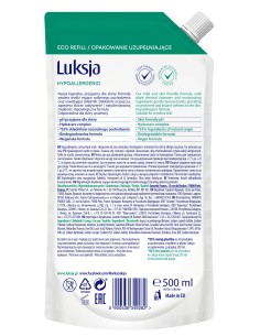 Hipoalergiczne konopne mydło w płynie 500ml Luksja 5900536349282 2