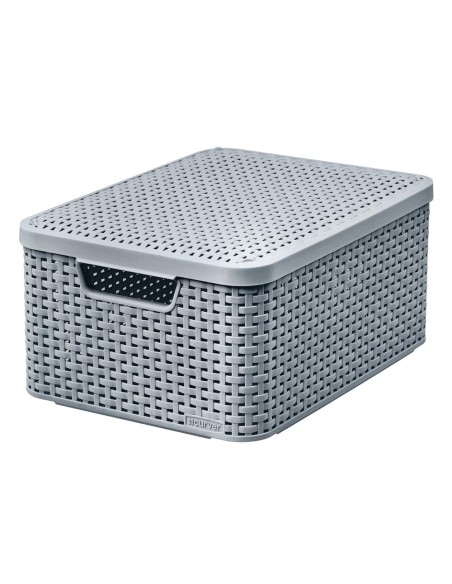 Koszyk z pokrywką do przechowywania 18l Curver Rattan Style 3253924832593