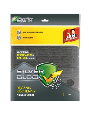 Ręcznik z mikrofibry jony srebra 1szt Jan Niezbędny Silver Block - Ścierki i ściereczki