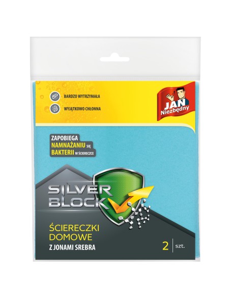 Ściereczki domowe jony srebra 2szt Jan Niezbędny Silver Block 5900536343082