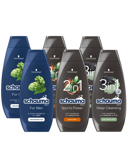 Zestaw szamponów do włosów męskich 6x Schauma 3838824404899