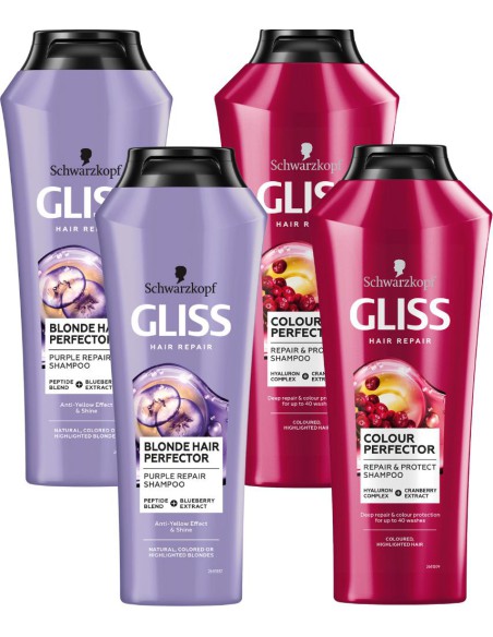 Zestaw szamponów do farbowanych włosów 4x Gliss Kur 3838824404905