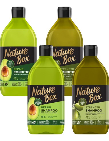 Zestaw regenerujący 2 szampony i 2 odżywki Nature Box 3838824404950